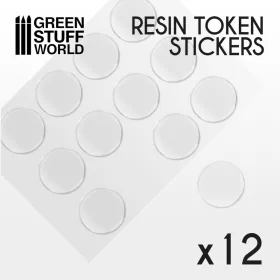   Green Stuff World 12x Resin Token Stickers 40mm Epoxi Token Matrica