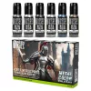 Green Stuff World Metallic Paints Set - Silver – 6×17ml ezüst és sötét metál akrilfesték készlet