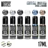 Green Stuff World Metallic Paints Set - Silver – 6×17ml ezüst és sötét metál akrilfesték készlet