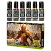 Green Stuff World Metallic Paints Set - Gold – 6×17ml arany, bronz és réz metál akrilfesték készlet