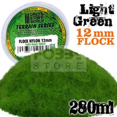   Green Stuff World LIGHT GREEN 12 mm-es statikus szórható műfű (Static Grass Flock 12mm - Light Green - 280 ml)