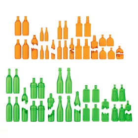 Green Stuff World Wine and Beer Bottles Resin Set 1:48