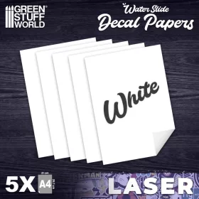 Green Stuff World Waterslide Decals - Laser White