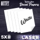 Green Stuff World Waterslide Decals - Laser White