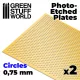 Green Stuff World Photo-etched Plates - Medium Circles