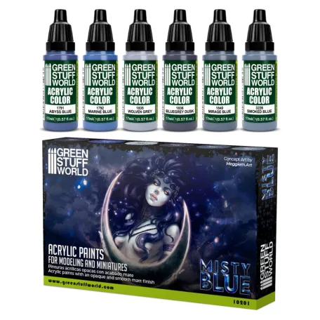 Green Stuff World Paint Set - Misty Blue