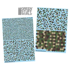 Green Stuff World Waterslide Decals - Hex Forest Camo