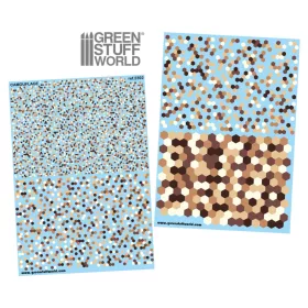 Green Stuff World Waterslide Decals - Hex Desert Camo