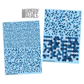 Green Stuff World Waterslide Decals - Hex Tundra Camo