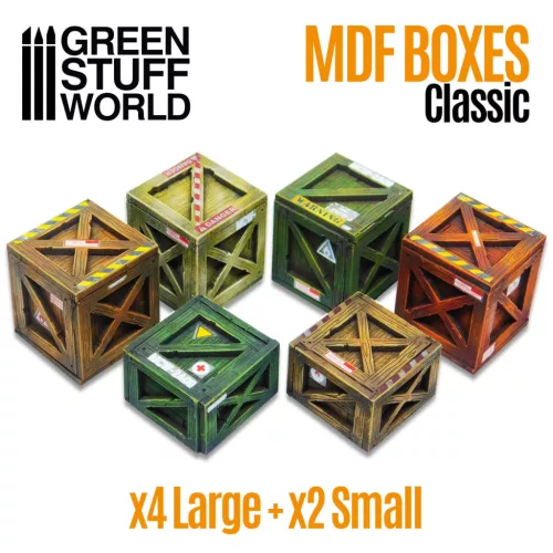 Green Stuff World Classic Wood Crates 1:48-1:35
