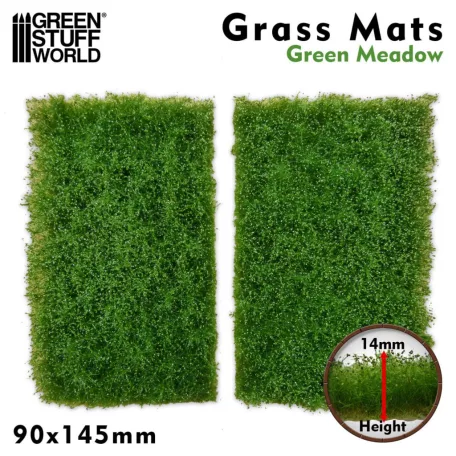 Green Stuff World Grass Mat Cutouts - Green Meadow
