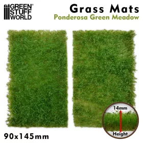 Green Stuff World Grass Mat Cutouts - Ponderosa Green Meadow