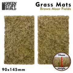 Green Stuff World Grass Mat Cutouts - Brown Moor Fields