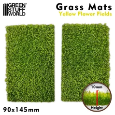 Green Stuff World Grass Mat Cutouts - Yellow Flower Field