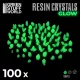 Green Stuff World GREEN GLOW Resin Crystals - Small