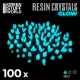 Green Stuff World AQUA TURQUOISE GLOW Resin Crystals - Small