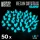 Green Stuff World AQUA TURQUOISE GLOW Resin Crystals - Medium