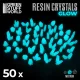 Green Stuff World AQUA TURQUOISE GLOW Resin Crystals - Medium