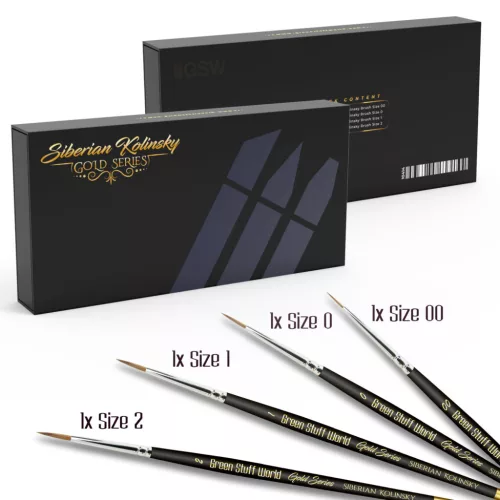 Green Stuff World Premium Paint Brushes - GOLD SERIES