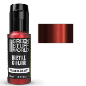   Green Stuff World Vivid Metallic Paint Flameflare Red 17ml – élénk metál piros akrilfesték figurákhoz és makettekhez
