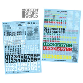 Green Stuff World Waterslide Decals - Only Numbers