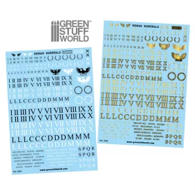 Green Stuff World Waterslide Decals - Roman Numerals