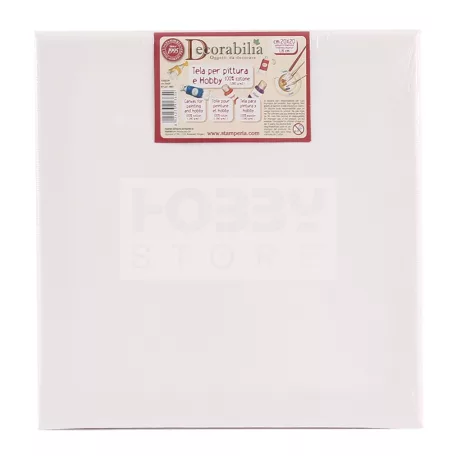 Keskeny keretű feszített festővászon (négyzetes) 20X20 CM  méretű - KTL23