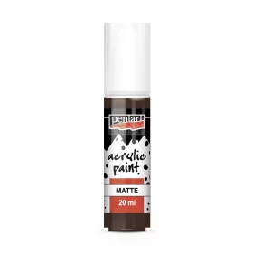 Pentart matt akrilfesték - sötétbarna 20 ml