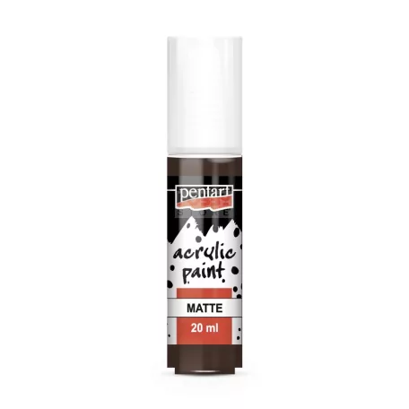 Pentart Matt sötétbarna színű akrilfesték - hobbi festék 20 ml 87