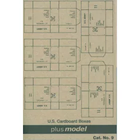   Plus Model U.S. Transport Kartons WW II, 5 Stück pro Bogen. – dioráma kellék makett