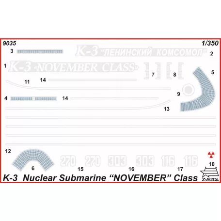 Zvezda K-3"November Class" Nuclear Sm makett 1:350 (9035Z)