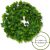 Mű zöld lombos koszorú 28 cm – dekorációs alap ajtódíszekhez