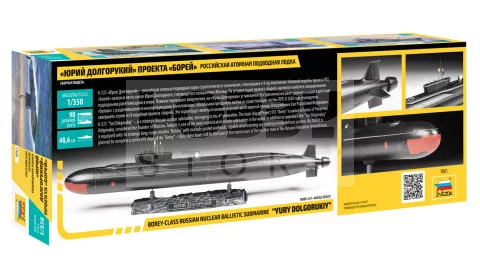 Zvezda Nuclear Submarine Yuri Dolgorukij makett 1:350 (9061Z)