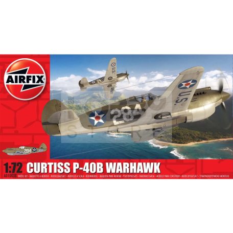 Airfix Curtiss P-40B Warhawk repülőgép makett 1:72 (A01003B)