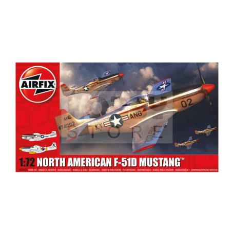 Airfix North American F-51D Mustang repülőgép makett 1:72 (A02047A)