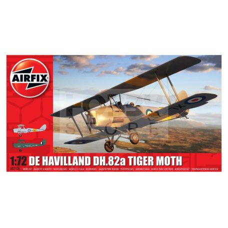 Airfix deHavilland Tiger Moth repülőgép makett 1:72 (A02106)