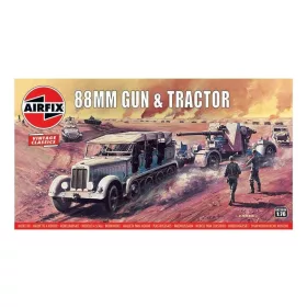 Airfix 88mm Flak Gun & Tractor, Vintage Classics 1:76 makett – Airfix A02303V