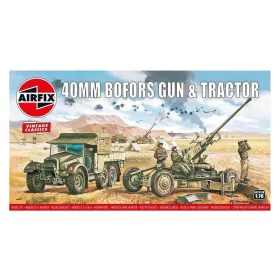 Airfix Bofors 40mm Gun & Tractor, Vintage Classics 1:76 makett – Airfix A02314V