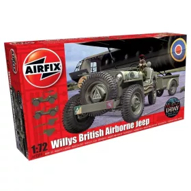 Airfix Willys Jeep, Trailer & 6PDR Gun 1:72 makett – Airfix A02339