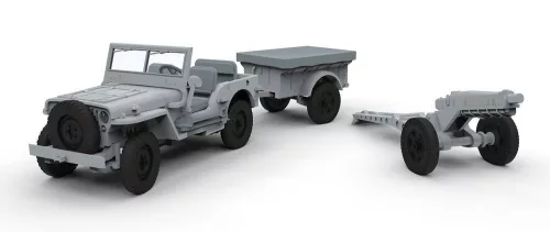 Airfix Willys Jeep, Trailer & 6PDR Gun 1:72 makett – Airfix A02339
