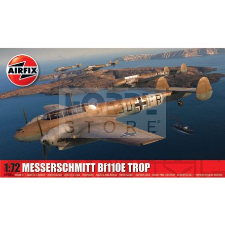 Airfix - Messerschmitt Bf110E/E-2 TROP repülőgép makett 1:72 (A03081A)