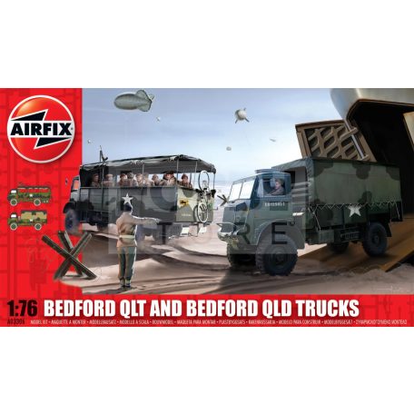 Airfix Bedford QLD/QLT Trucks autó makett 1:72 (A03306)