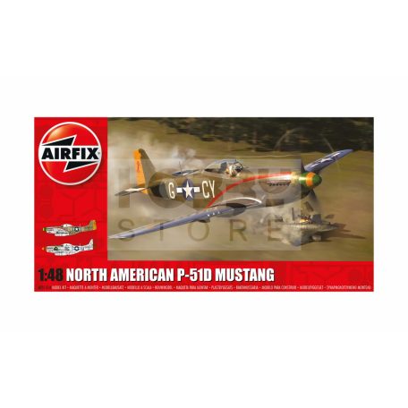 Airfix North American P-51D Mustang repülőgép makett 1:48 (A05131A)