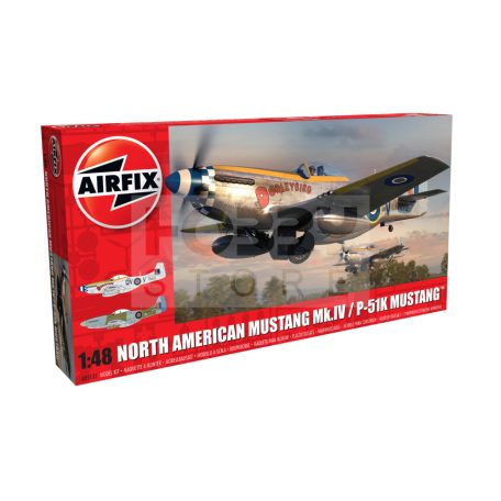 Airfix North American Mustang Mk.IV/P-51K Mustang repülőgép makett 1:48 (A05137)