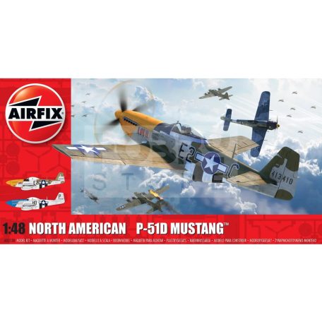 Airfix North American P51-D Mustang repülőgép makett 1:48 (A05138)