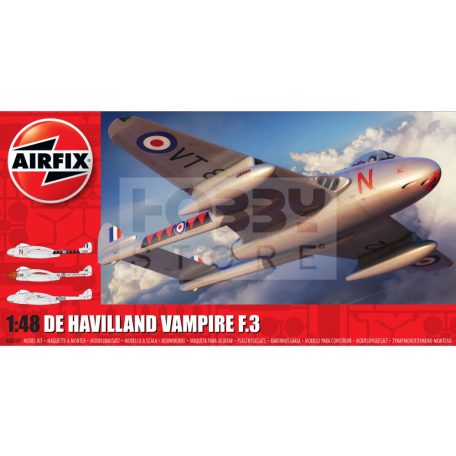 Airfix de Havilland Vampire F.3 repülőgép makett 1:48 (A06107)