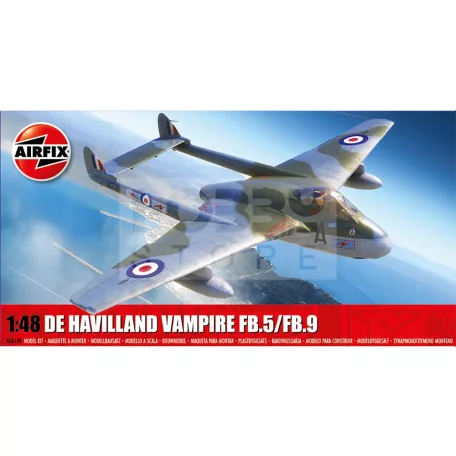 Airfix DE HAVILLAND VAMPIRE FB.5/FB.9 repülőgép makett 1:48 (A06108)