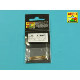   Aber Models Set of 2 cal .50 (12,7mm) standard barrels for US aircraft machine guns Browning M2 - amerikai Browning M2 .50 repülőgép-géppuskacsövek – 2 db, normál változat