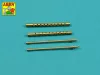 Aber Models Set of 2 cal .50 (12,7mm) standard barrels for US aircraft machine guns Browning M2 - amerikai Browning M2 .50 repülőgép-géppuskacsövek – 2 db, normál változat