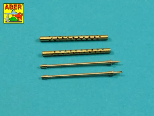 Aber Models Set of 2 cal .50 (12,7mm) standard barrels for US aircraft machine guns Browning M2 - amerikai Browning M2 .50 repülőgép-géppuskacsövek – 2 db, normál változat
